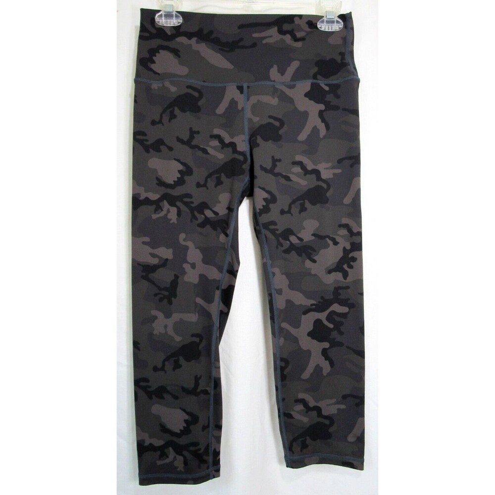 Zyia Camouflage Cropped High Rise 21" Leggings Size 6-8 EUC